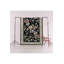 Tapis noir lavable à motif floral noir-1134224280