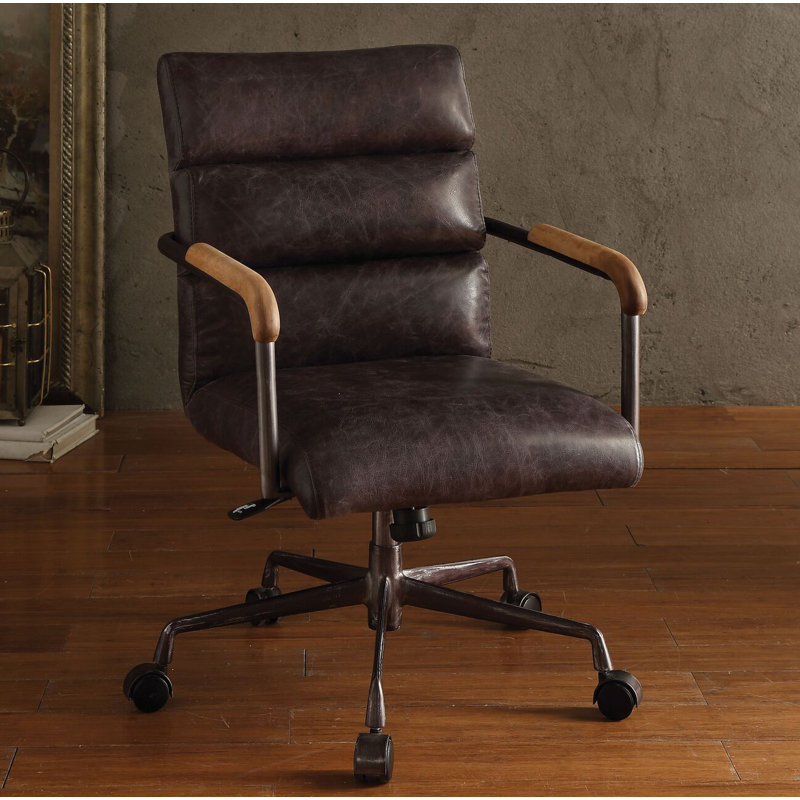 Chaise de bureau Littell, Ébène antique