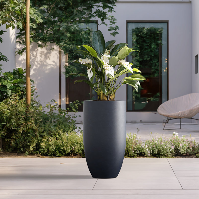 Hellie Handmade Pot Planter, Granite Gray