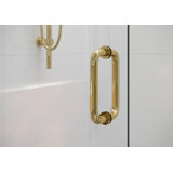 Halo 33.25 in. x 78 in. Frameless Glass Hinge Shower Door