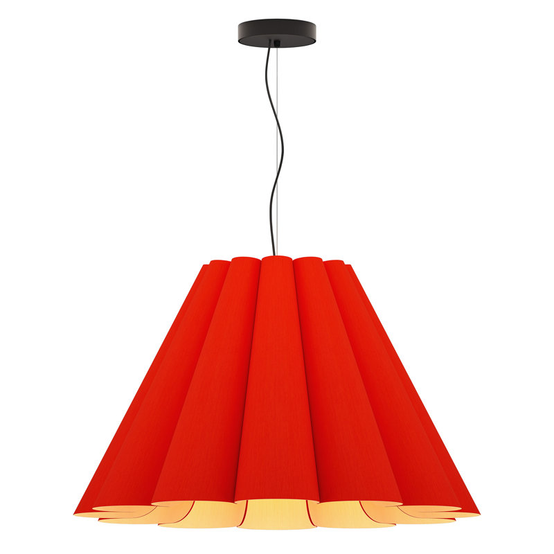 Luminaire suspendu moyen Lora 56, Rouge, H 19,8 po x l 31,5 po x P 31,5 po