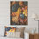 Jaune et orange, feuilles d'érable d'automne I - feuilles sur bois