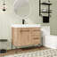 Meuble-lavabo simple autoportant de 36 po avec plateau en résine et portes et tiroirs à fermeture en douceur Nyrith-1141763565