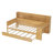 Wooden Daybed with Storage Shelf, Multi-Purpose Bed with Twin Size Pullout Bed and Desk-862251312-862251314