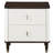 Dzianis 2-Drawer Nightstand in White and Walnut