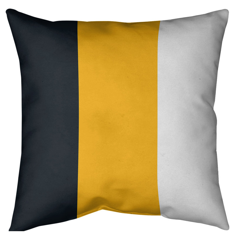 Coussin décoratif d'intérieur/d'extérieur, 18 po x 18 po, Doré