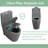 One-Piece Toilet, 1.1/1.60 GPF Water-Efficient Dual-Flush Elongated Comfort Height Floor Mounted,Standard-Size Toilet With  Soft Closing Seat Included In Light Grey-121606717