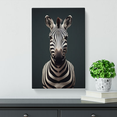 Zebra Minimalism No.3 - Wrapped Canvas
