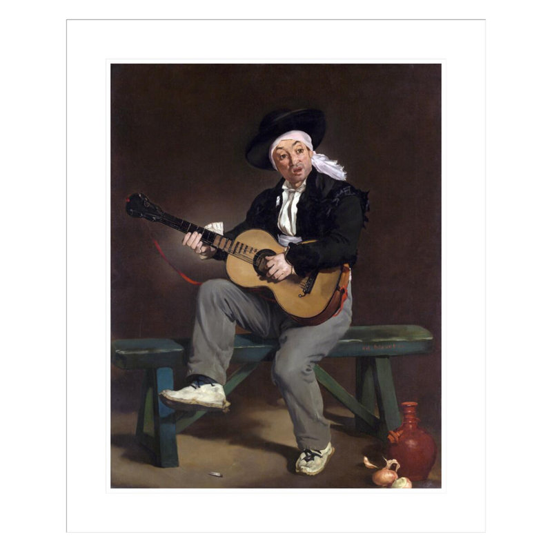 The The Singer espagnol par Edward Manet, impression giclée sur cadre, H 28,34 po x l 23,5 po