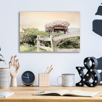 «Flower Wagon» par Lori Deiter, art mural en verre acrylique