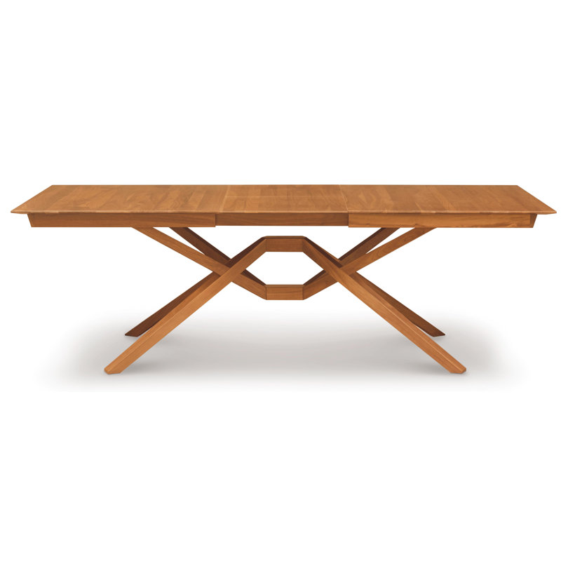 Exeter Single and Double Leaf Extension Dining Table, Natural Cherry, 50" W x 72"/92"/112" L, 2