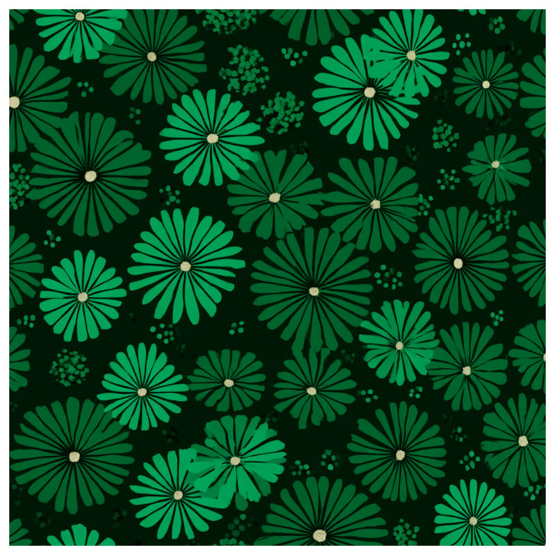 Couvre-lit matelassé vert à motif floral toutes tailles, Grand lit