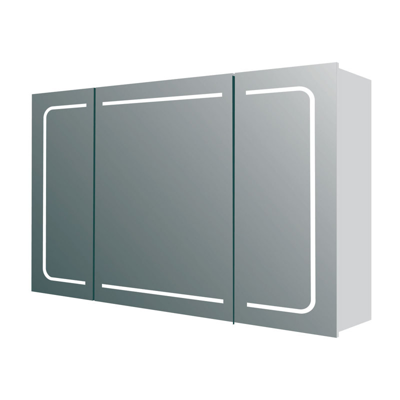 Mya Surface Mirrored Bathroom Cabinets with Mirror and 2