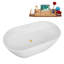 Baignoire autoportante 55 "avec drain interne Streamline-101681186