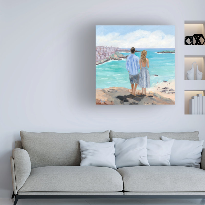 Art mural sur toile tendue - «Cornwall» Meredith Howse pour décoration de salon, de chambre à coucher ou de bureau - 18 x 18