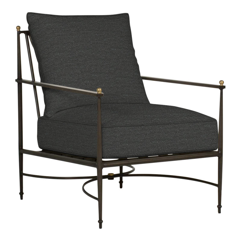 Chaise de patio avec coussins Roma, Welt, Perigold Ishi anthracite
