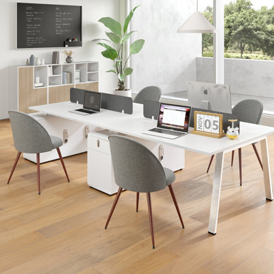 Chaise de bureau rembourrée avec dossier haut Timm Elegant
