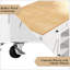 Îlot de cuisine de style campagnard de 131 cm avec abattant rabattable, meuble de rangement mobile avec tiroirs, étagère à épices et porte-serviettes pour la cuisine-93055616