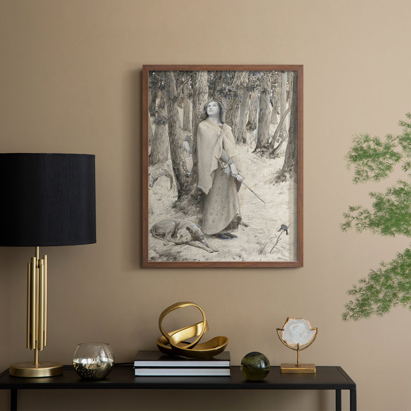 «Vintage Landscape II», reproduction encadrée - bois massif, Noyer, H 30 po x l 24 po