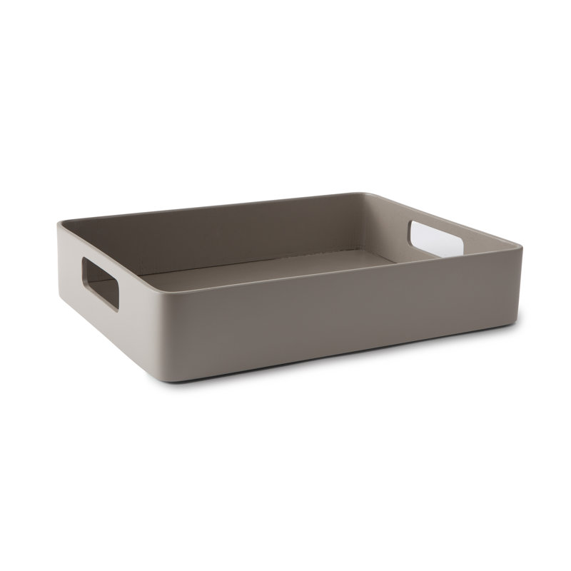 Wood Tray, Beige Grey