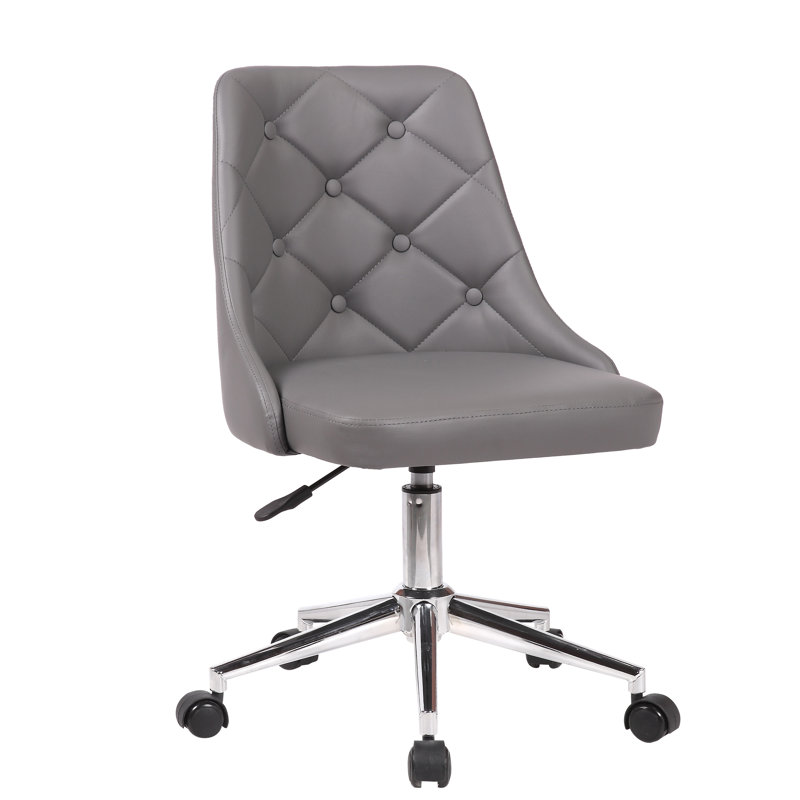 Office Chair, Grey, Chrome