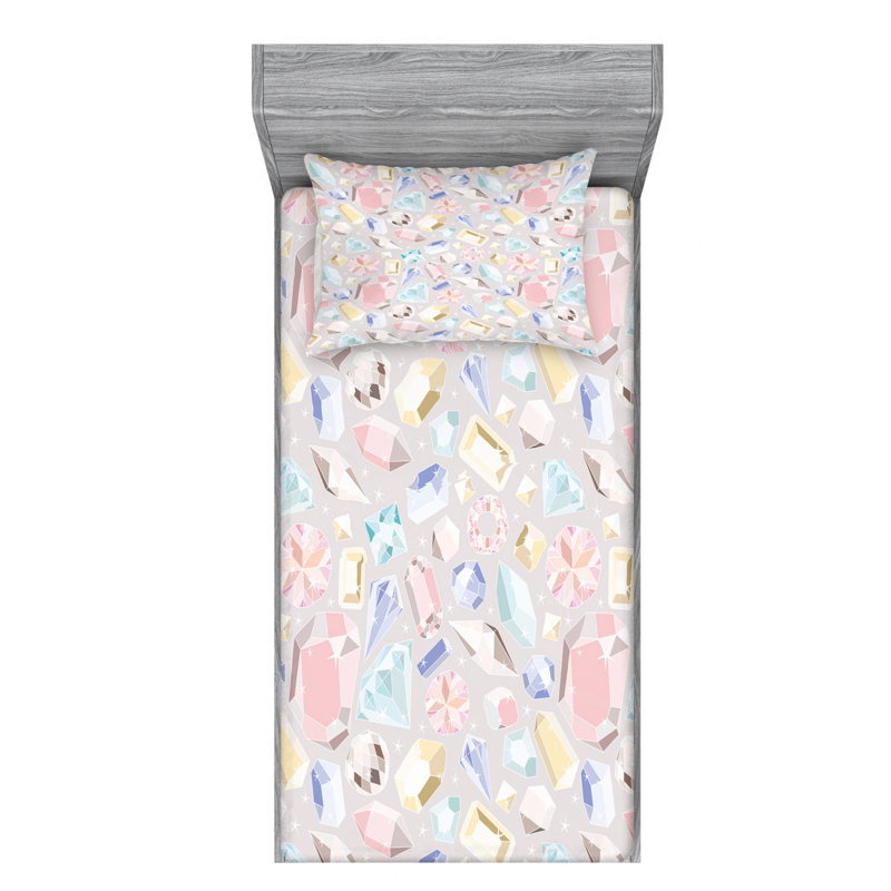 Microfiber Geometric Sheet Set, Twin Sheet Set + Fitted Sheet