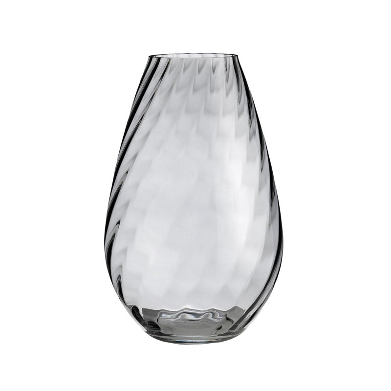 Lena Table Vase, 17" H x 10" W x 10" D, Smoke 