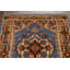 Tapis de couloir bleu en laine noué à la main de conception unique 2 pi 5 po x 8 pi 2 po New Age