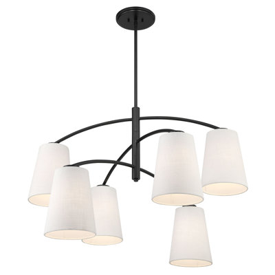 Luminaire suspendu charbon 6 lumières Lyutcho