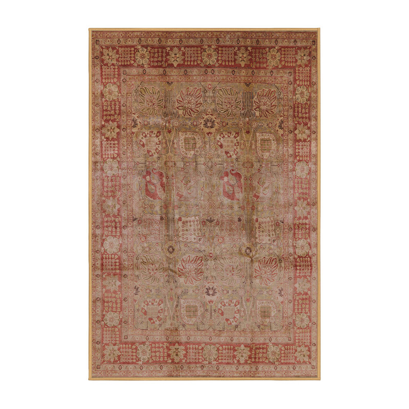Tapis oriental beige / rouge, Rectangle 7 pi x 10 pi