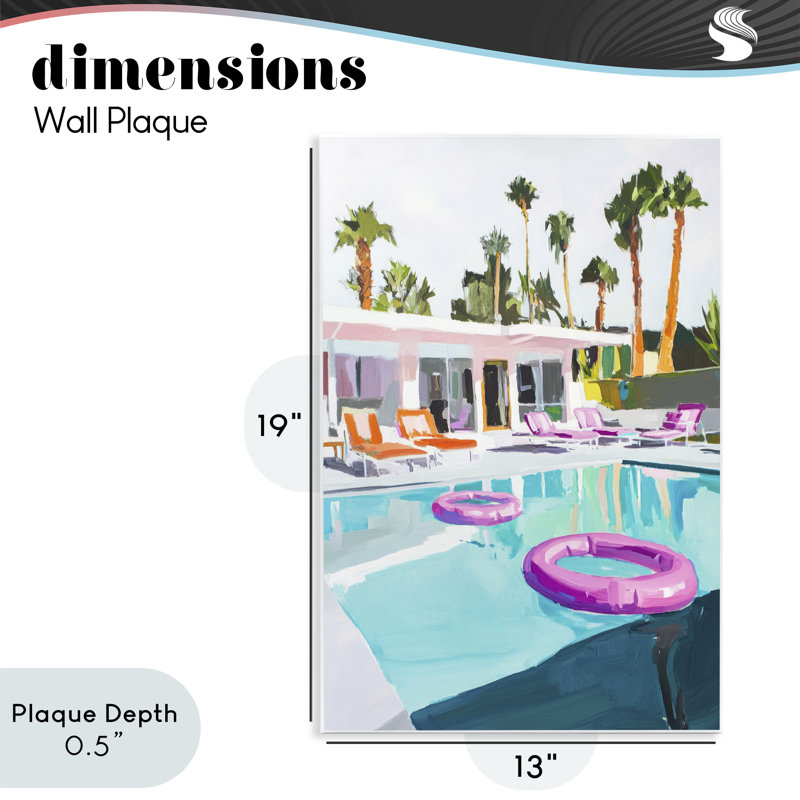 Impression murale Palm Springs Poolside Impression, design par Sissi et Seb, 19 cm x 13 cm