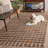 Brickton Hand Woven 0.85 Jute 0.15 Cotton Checkered Rug-1692126419