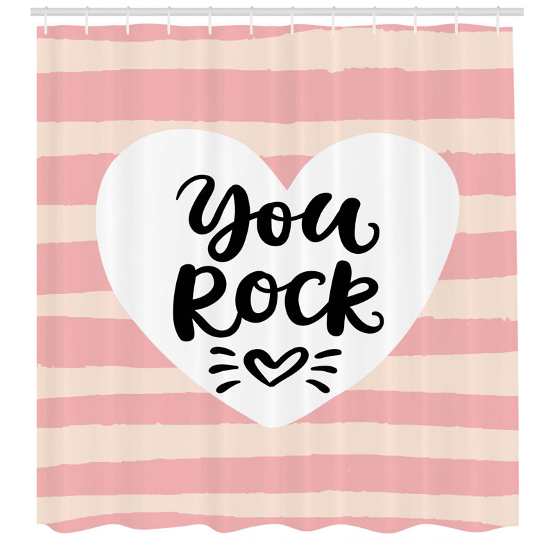 Shower Curtain with Hooks Included, 75" H x 69" W