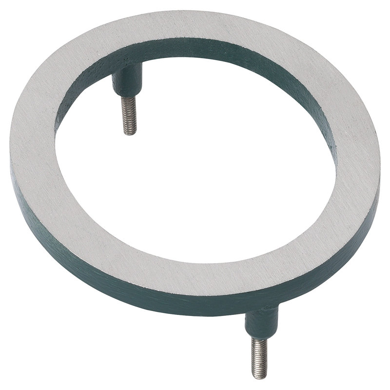 10 in. Flat Floating Mount House Number, 6, Satin Nickel/Hunter Green