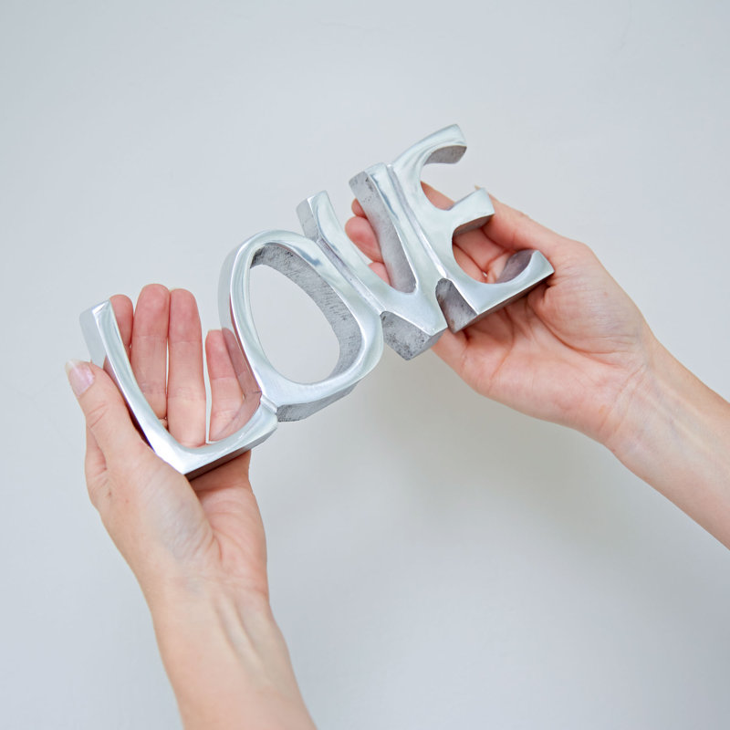 Recycled Metal Love Sign