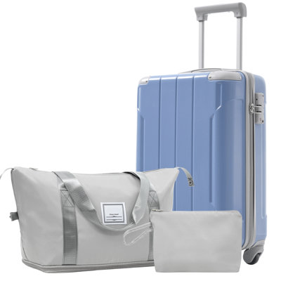 Ensemble de bagage à main 20 pièces 3 pièces avec roulettes, valise légère en ABS rigide pour les voyages Weedend, voyage d'affaires