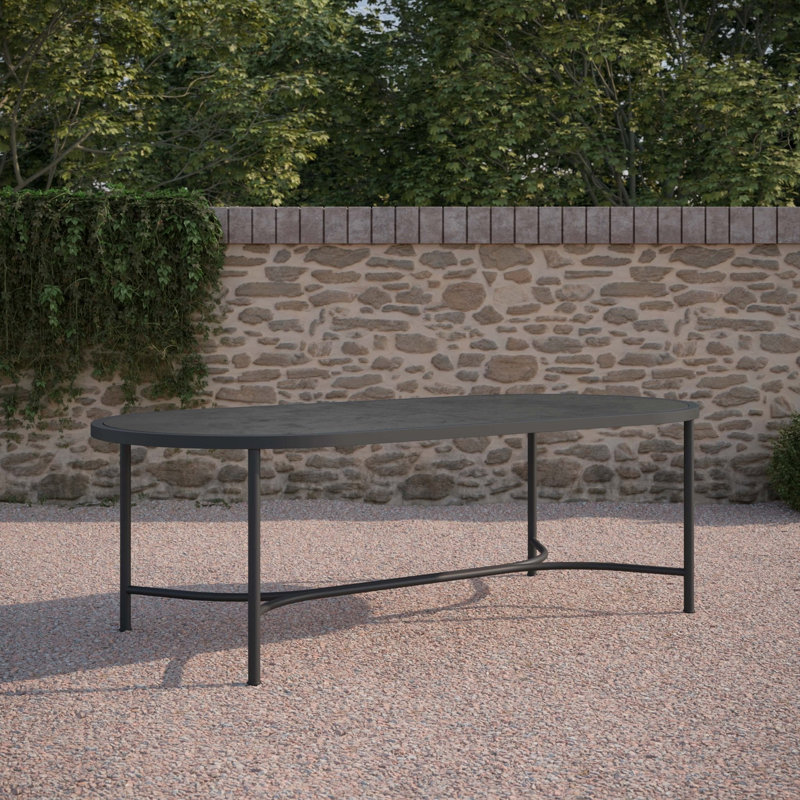 Athens 96" Oval Dining Table - Dekton Top, Micron