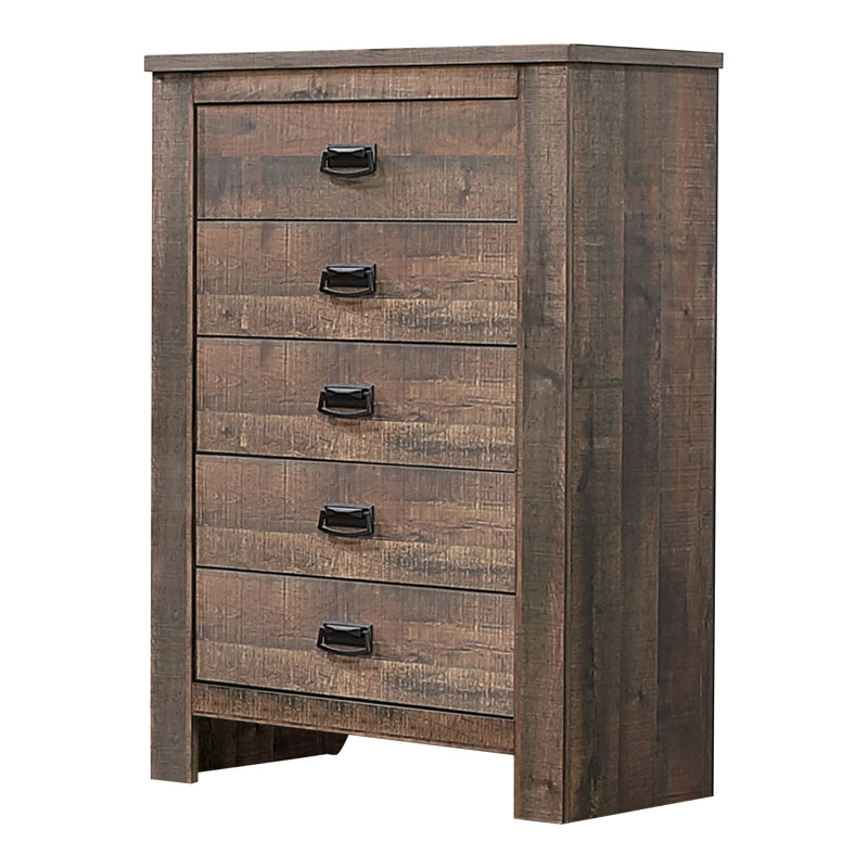 Ensemble de chambre à coucher avec commode 2 pièces Gotrich, Très grand californien