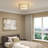 ScrollLux 2-Light Fabric Semi Flush Mount Ceiling Light for Hallway