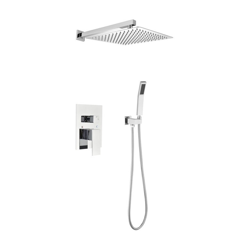 Douche à effet pluie en laiton blanc - Robinet de luxe avec fonction murale facile à nettoyer