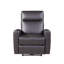 Fauteuil inclinable électrique brun en cuir fleur