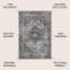 Tapis gris foncé / gris clair Alacati Ogee Medallion-521367920