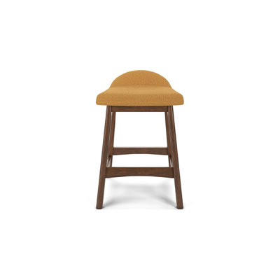 Ensemble de 2 tabourets de comptoir avec repose-pieds Jeyn, bois brun