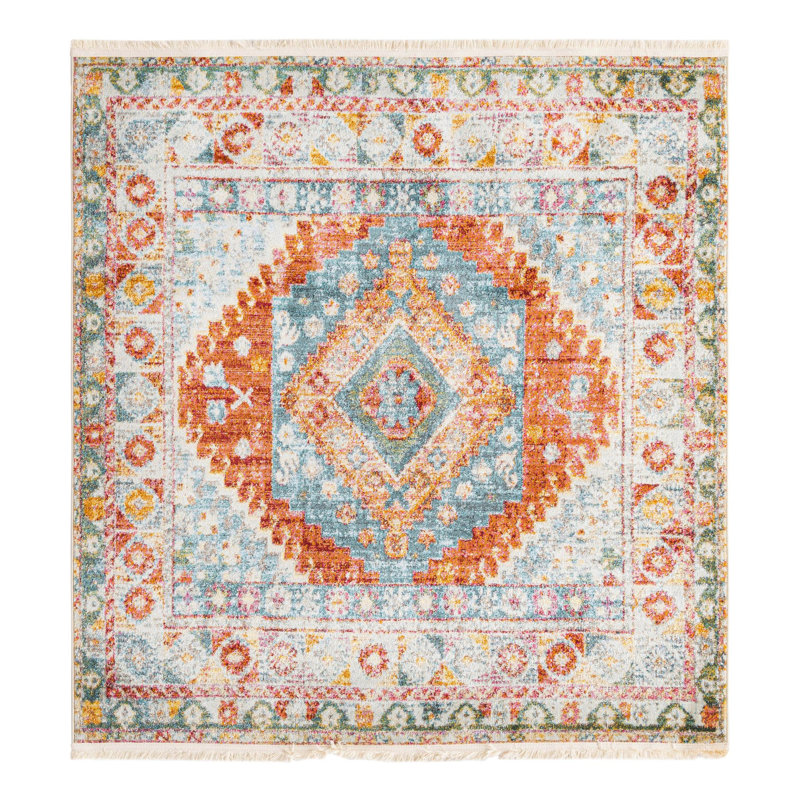 Haefner Oriental Indoor Rug, Square 5'5"