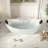 59'' x 28.7'' Freestanding Whirlpool Plastic / Acrylic Bathtub with Faucet