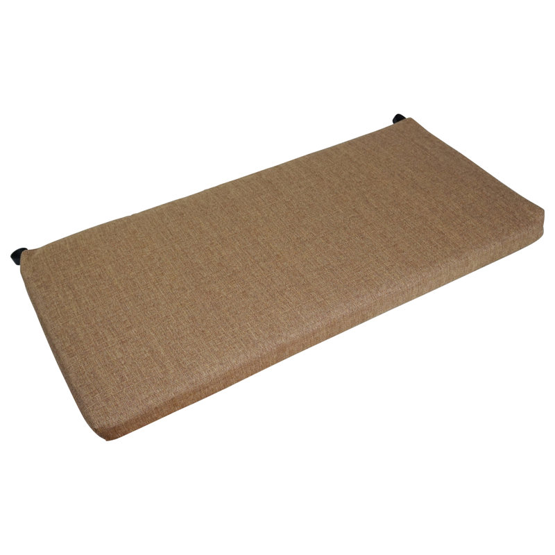 42-Inch Woven Olefin Outdoor Loveseat Cushion, Brown