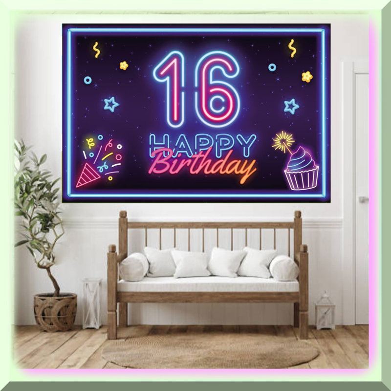 Boho Blue 1st Birthday High Chair Banner