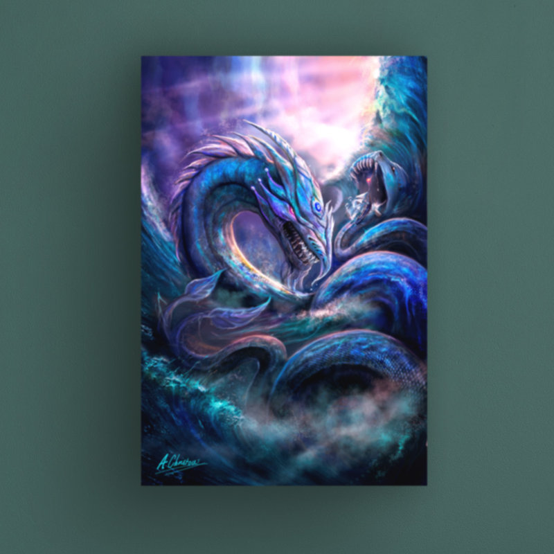 «Sea Dragon Leviathan» par Anthony Christou, impression sur toile tendue, H 32 po x l 22 po x P 2 po