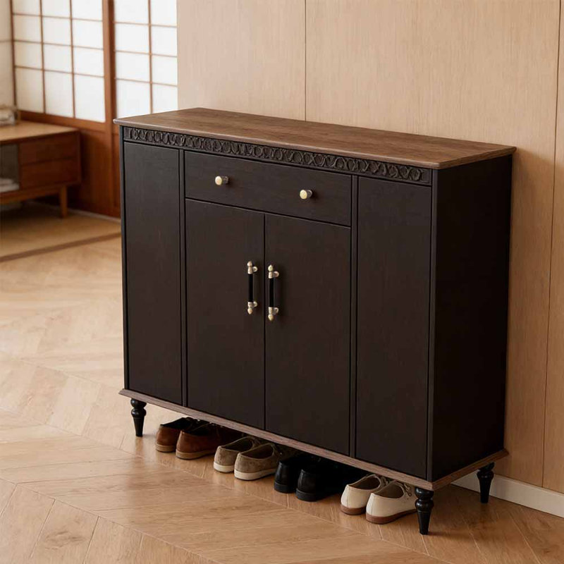 Armoire à chaussures de style américain, H 39,02 po x l 47,24 po x P 14,17 po