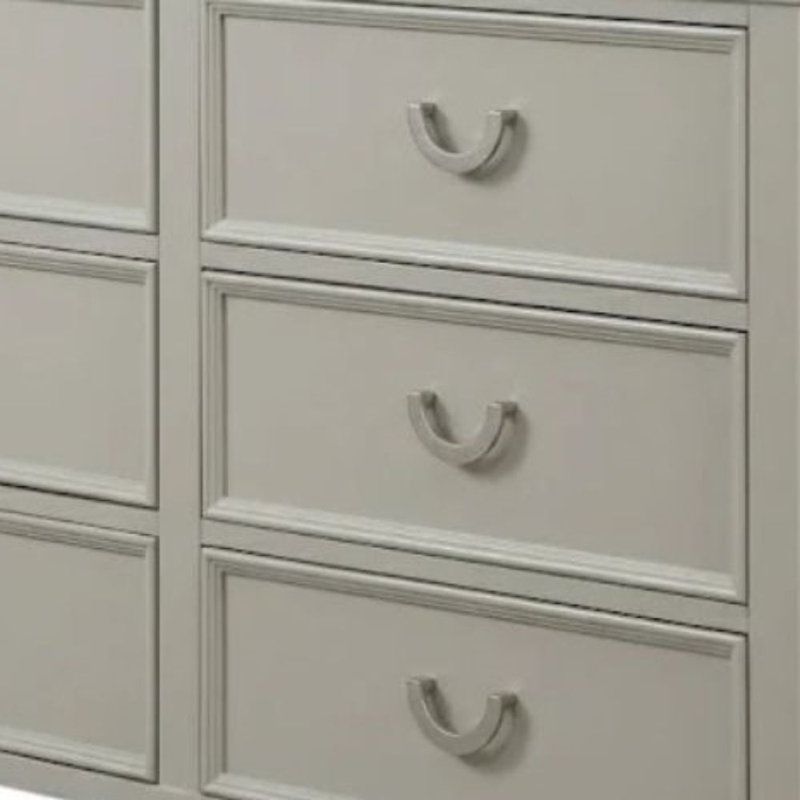 6 tiroirs Elidi Commode à finition grise